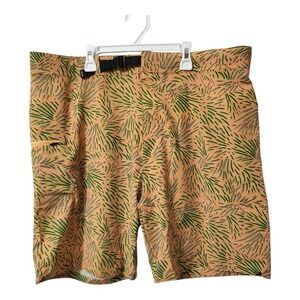 Prana Mens Rock Shock Boardshort Size‎ 38x8"  Small Aura Glow Fronds New